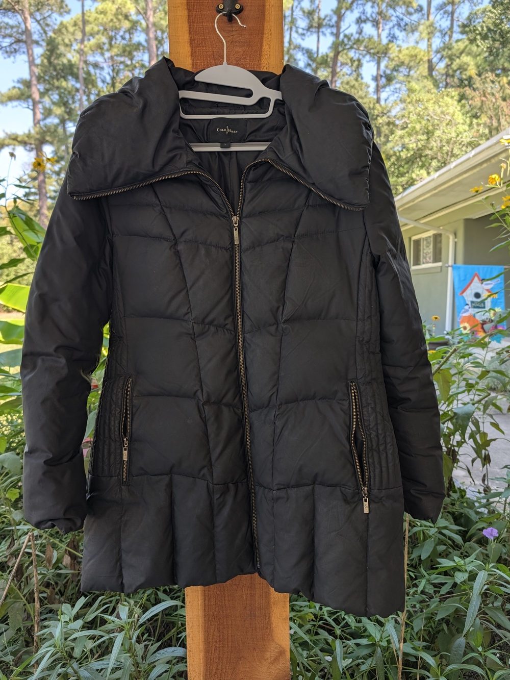 Cole Haan Women's Black Quilted Puffer Coat